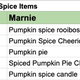 Allison picks: PSL, ice cream, Toaster Strudel, butter, pudding; Marnie picks: tea, Cheerios, pie, CLIF Bar, candle; Aimee picks: bread, waffles, doughnuts, oatmeal, cotton candy